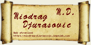Miodrag Đurasović vizit kartica
